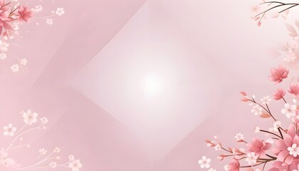 Poster - Vibrant Spring Blossoms on Soft Pink Background