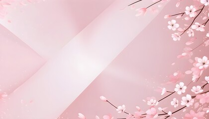 Poster - Vibrant Spring Blossoms on Soft Pink Background