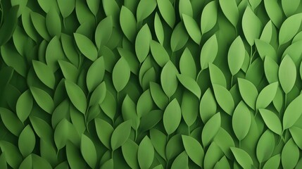 Sticker - Green Leaf Pattern Background.