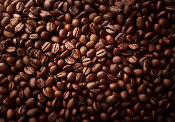 Poster - Close up of roasted coffee beans.