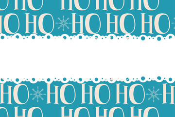 Poster - Flat vector illustration frame without text for your text. Holiday background with snowflake frame and text on background.