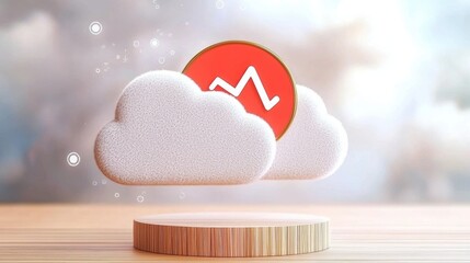 Poster - Cloud Computing Concept with Graph and Symbol
