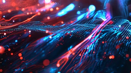 Aufkleber - A colorful, abstract image with a red, blue, and purple background