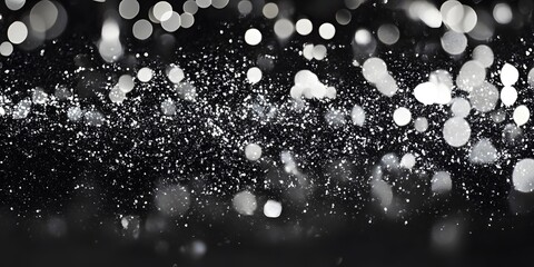 black foil with a sparkling effect creating a festive black and white textured party background, gen