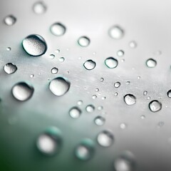 drops of dew on a close-up sheet, generative ai
