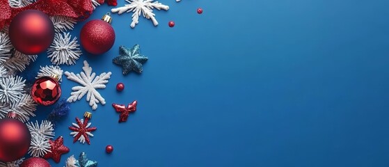 Wall Mural - Horizontal banner web poster, header for website. Christmas New Year background with gift boxes. Festive Xmas composition with gifts