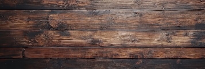 Poster - Dark Brown Wooden Background Texture for Design Projects