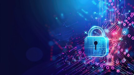 Poster - Digital Security and Technology Concept Illustration