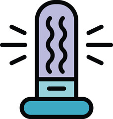 Poster - Electric heater warming the room, making it cozy and comfortable during winter time