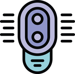 Poster - Motion sensor icon in thin line style, suitable for security system interface