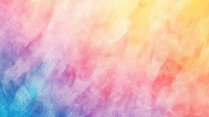 Poster - abstract pastel watercolor background featuring a vibrant rainbow pattern, soft watercolor texture, 