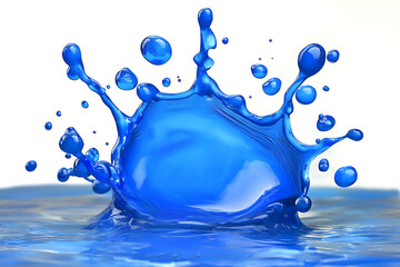 blue liquid splash