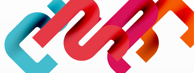 Poster - Wave lines minimal abstract background