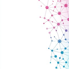 Poster - Abstract Network Background With Connecting Dots And Lines. Science Technology Network,