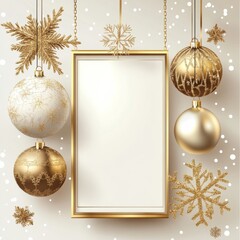 Wall Mural - **merry christmas and happy new year holiday white banner illustration. xmas design with realistic 3