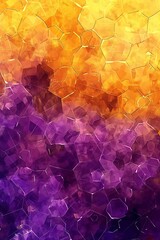 Canvas Print - Vibrant Orange and Purple Geometric Background Featuring Interlocking Hexagons, Creating a Dynamic and Eye-Catching Visual Pattern Ideal for Modern Design Applications