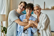 © Bliss - A loving LGBTQ family shares joyful moments together in a warm, inviting setting.