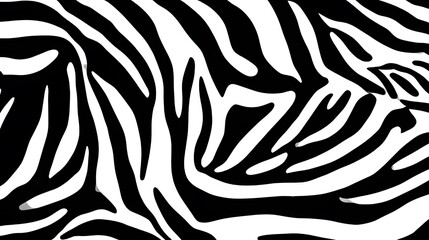 Wall Mural - zebra print black white pattern for textile fashion design african style