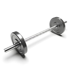 Black Fitness Dumbbell Isolated On White Background