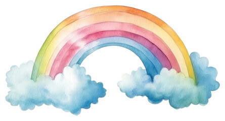 Wall Mural - PNG Rainbow nature cloud water.