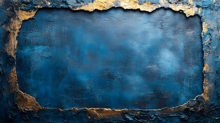 Vintage grunge blue background texture with a decorative frame, presenting a timeless and artistic appearance. This high-definition image showcases the unique imperfections and textures that character