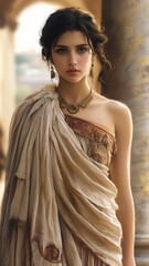 Wall Mural - Beautiful gorgeuos woman in ancient roman empire