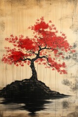 Canvas Print - old japanese painting art