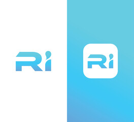 Letter Ri logo design