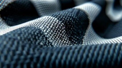Poster - Close up view of a carbon fiber weave, highlighting the texture and pattern of the material. The image conveys a sense of strength and technology