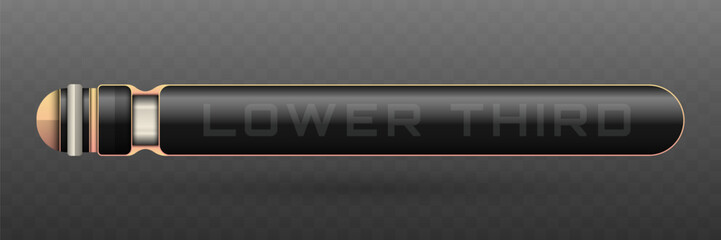 Wall Mural - Lower Third Banner in Metallic Black, Silver and Peach Color Theme for Video Screen Broadcast Presentation Titles