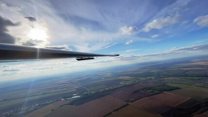 release of brake flaps in flight on a glider