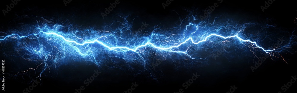 Intense Blue Lightning and Electric Energy Burst in a Dark Sky for ...