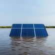 © LIPO@SEXTAO22 - Solar panels submerged in floodwaters, an ironic image of green energy being overtaken by climate change effects