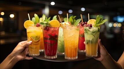 Sticker - cocktail with lime HD 8K wallpaper Stock Photographic Image 