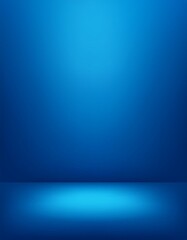 Wall Mural - blue empty room studio gradient used for background and display your product