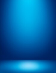 Wall Mural - blue empty room studio gradient used for background and display your product