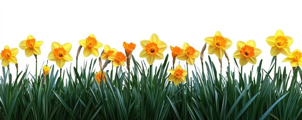 Wall Mural - Daffodils Blooming in Spring