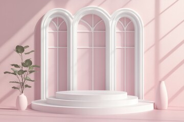 Poster - pink minimalist product display