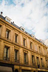 Wall Mural - Empirical Renaissance Building with Large Windows Majestically Standing in the City of Paris