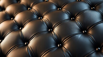 Black leather cushion background image for wallpaper, poster, and banner design