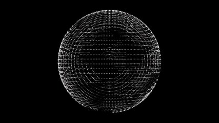 Aufkleber - Abstract 3d sphere. Vector illustration in futuristic high tech style. Futuristic digital technology. Network or connection.