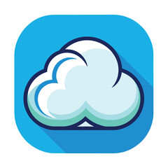 Cloud Icon colouring Logo Design Vector illustration Template