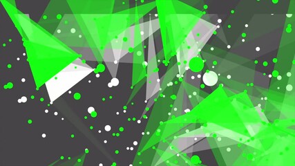 Aufkleber - Light Green, white plexus vector background with triangles. Triangle shapes with colorful gradient in abstract style. Start design for insperarion. 3d rendering