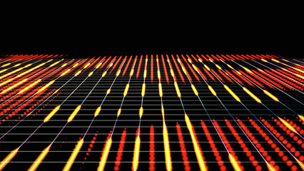 Aufkleber - cyberpunk road. abstract colorful dance floor background texture. futuristic neon geometric background banner
