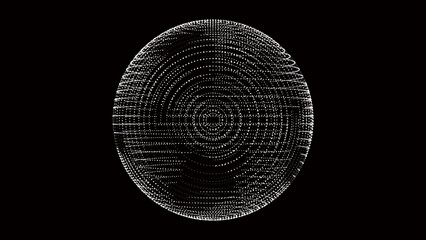 Aufkleber - Abstract 3d sphere. Vector illustration in futuristic high tech style. Futuristic digital technology. Network or connection.