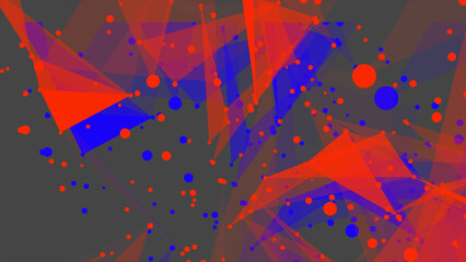 Aufkleber - Abstract color plexus background, illustration. 3d rendering