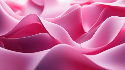 Aufkleber - 3D depiction of undulating pink forms conveying a feeling of depth and dynamic motion