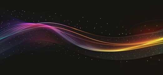 Wall Mural - Abstract Wavy Lines With Sparkling Background