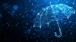 © Ilja - Digital Umbrella Abstract Technology Protection, Cybersecurity And Privacy Concept. 3D Illustration.