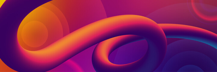 Poster - Colorful gradient abstract spiral vector background, orange and purple 